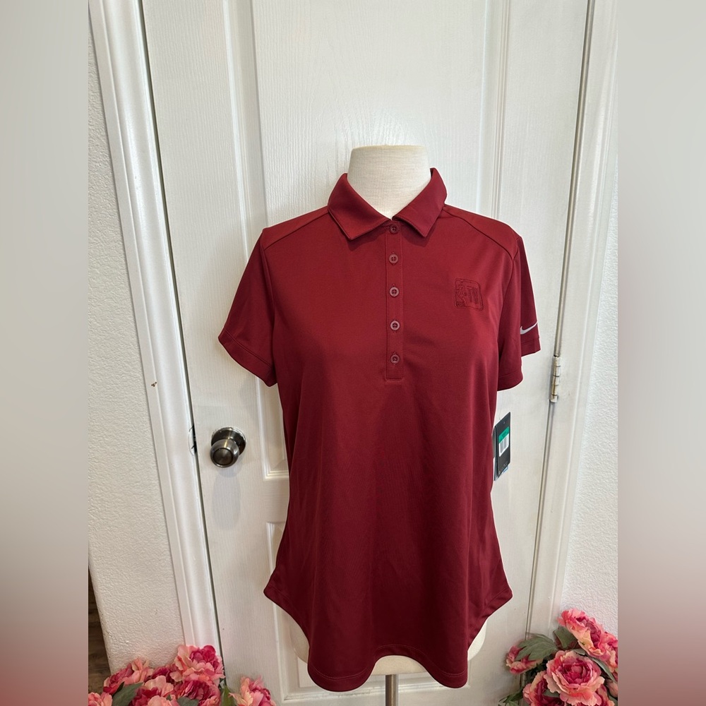 Ladies Nike Golf Polo with Dri-Fit in Burgundy
